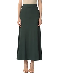 kimi + kai Women's Waist Ruched Pull On Maxi Skirt
