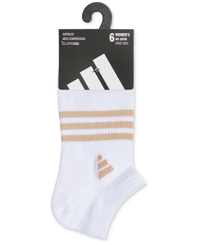adidas Women's 6-Pk. Superlite 3.0 No Show Socks 5160390A