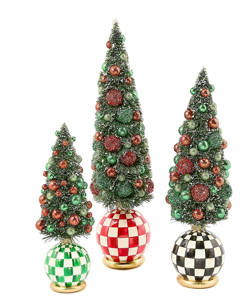 MacKenzie-Childs Courtly Check Illuminated Bottle Brush Tree