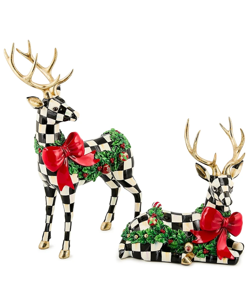 MacKenzie-Childs Holly Check Standing Deer
