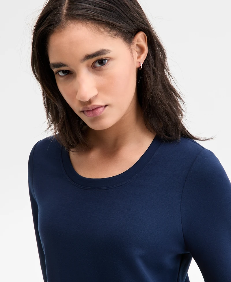Liverpool Los Angeles Women's Long Sleeve Scoop Neck Top
