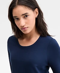 Liverpool Los Angeles Women's Long Sleeve Scoop Neck Top