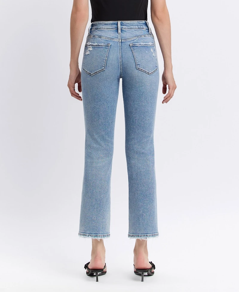 Flying Monkey Women's High Rise Straight Jeans