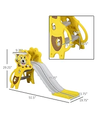 Cesicia 2 in 1 Toddler Slide for Indoors, Toy for Toddler, Easy Set Up Baby Slide with Basketball Hoop for Kids.
