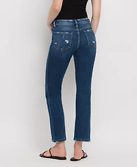 Flying Monkey Women's Mid Rise Slim Straight Jeans