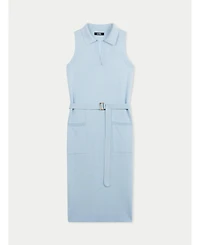 Gobi Cashmere Women's Sleeveless Silk Cashmere Polo Dress