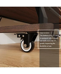 40-60 Inch Universal Tv Stand, Movable Media Console, Entertainment Center with 3-Layer Storage Rack