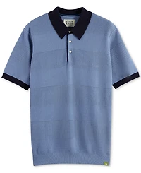 Scotch & Soda Men's Short Sleeve Tone-on-Tone Polo Shirt