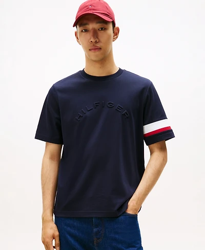 Tommy Hilfiger Men's Stripe Sleeve T-Shirt