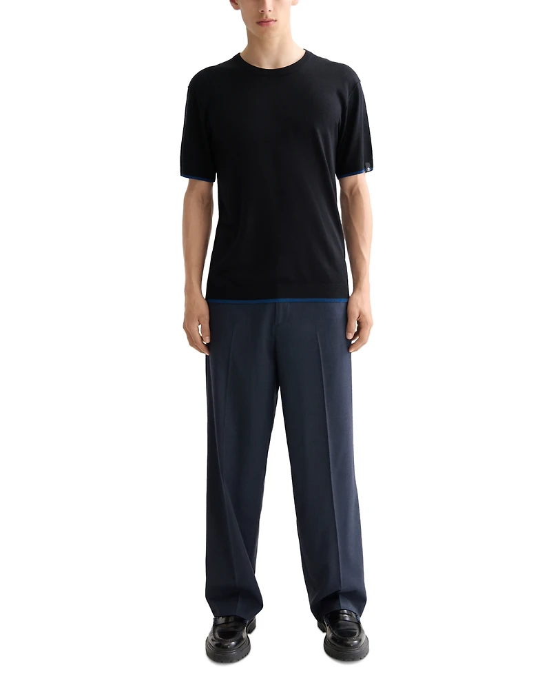 Scotch & Soda Men's Relaxed Fit Short Sleeve Textured T-Shirt