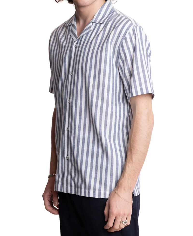 Paisley & Gray Men's Short Sleeve Striped Button-Front Camp Shirt