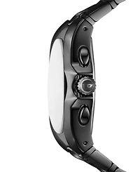 Diesel Men's D-Curve Quartz Chronograph Black Stainless Steel Watch, 48mm