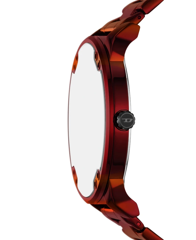 Diesel Men's Mr. Daddy Slim Quartz Three-Hand Date Red Stainless Steel Watch, 54mm
