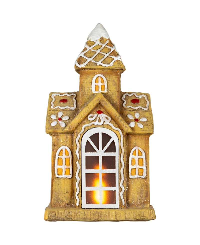 Northlight 16" Led Gingerbread House with Icing Accents Christmas Decoration