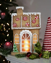 Northlight 14" Led Peppermint Gingerbread House Christmas Decoration