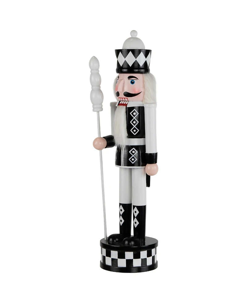 Northlight 15" Checkered Nutcracker Soldier with Scepter Christmas Figure