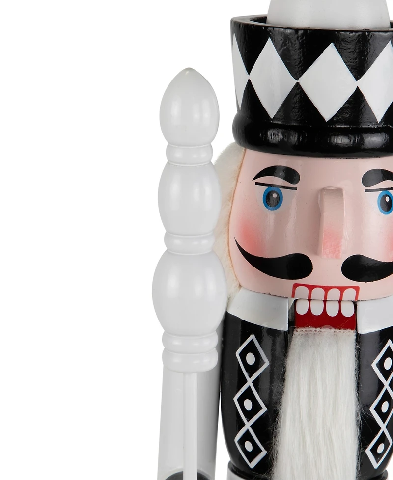 Northlight 15" Checkered Nutcracker Soldier with Scepter Christmas Figure