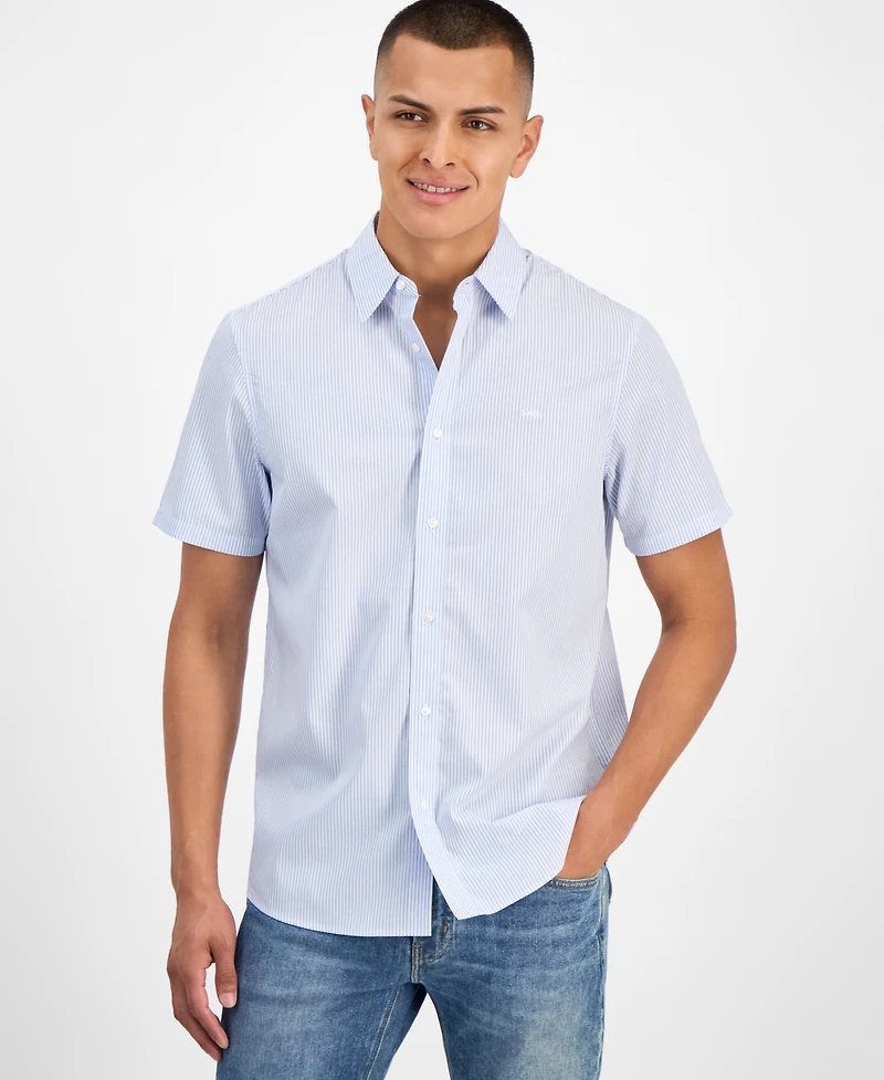 Michael Kors Men's Cotton Striped Classic-Fit Button Shirt
