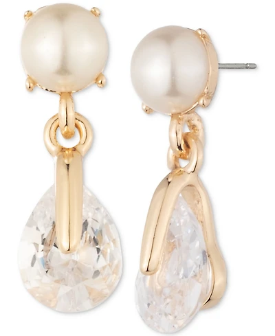 Givenchy Faux-Pearl Cubic Zirconia Drop Earrings