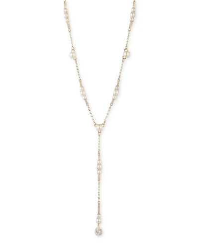Givenchy Faux-Pearl and Cubic Zirconia Y Necklace