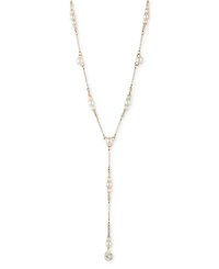 Givenchy Faux-Pearl and Cubic Zirconia Y Necklace