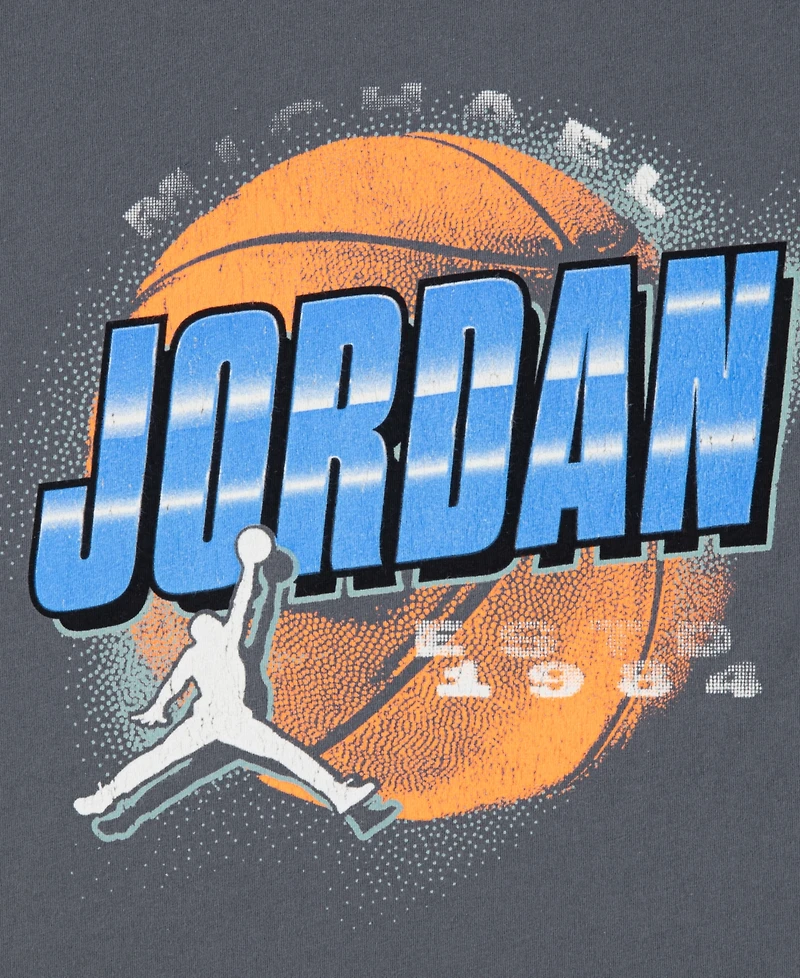Jordan Boys 8-20 Distressed Chrome T-Shirt