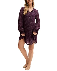 Lily and Lionel London Women's Henrietta Floral Print Button Down Mini Dress