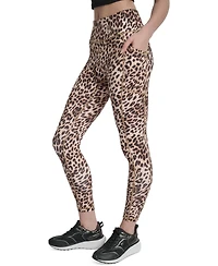 Dkny Sport Women's Printed High-Waist 7/8 Tights