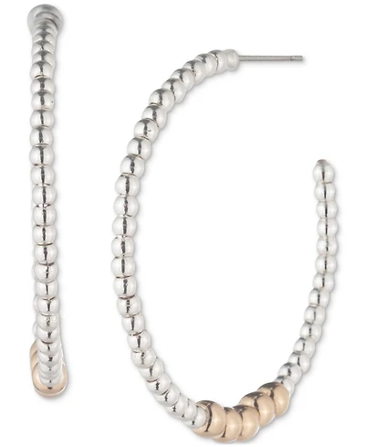 Lauren Ralph Lauren Medium Beaded C-Hoop Earrings, 1.18"