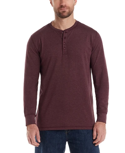 Weatherproof Vintage Men's Long-Sleeve Jersey Henley Shirt