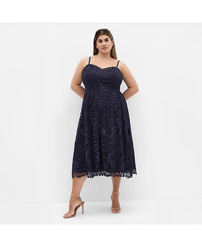 City Chic Women's Scarlet Lace Dress
