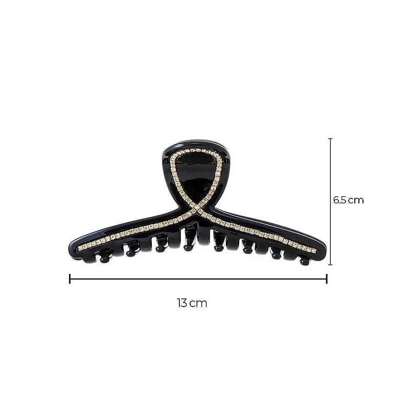By Adina Eden Rhinestone Loop Large Claw Clip