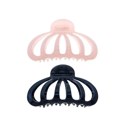 Pink & Navy Octopus Hair Claw Clip Set By Adina Eden