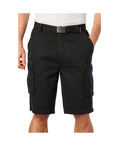 KingSize Tall 12" Side Elastic Cargo Short With Twill Belt