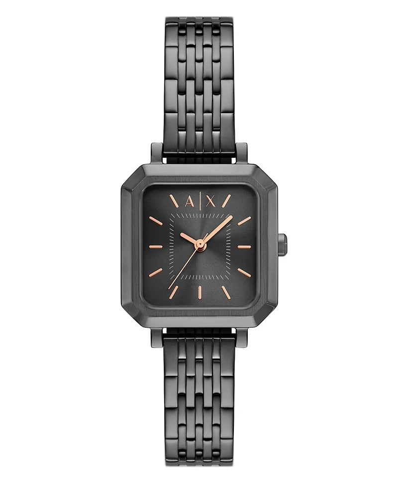 A|X Armani Exchange Women's Quartz Three-Hand Gunmetal Stainless Steel Watch, 27mm