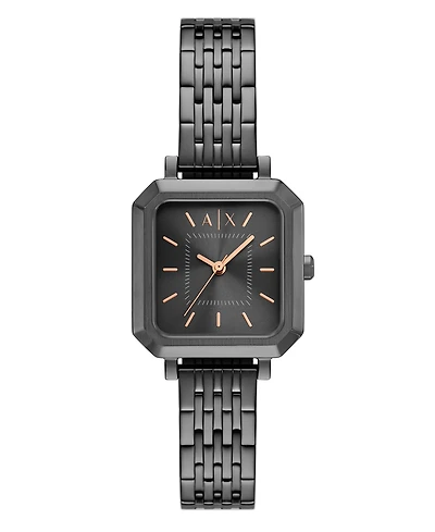 A|X Armani Exchange Women's Quartz Three-Hand Gunmetal Stainless Steel Watch, 27mm