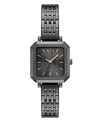 A|X Armani Exchange Women's Quartz Three-Hand Gunmetal Stainless Steel Watch, 27mm