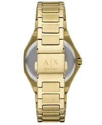A|X Armani Exchange Women's Quartz Three-Hand Gold Stainless Steel Watch, 34mm