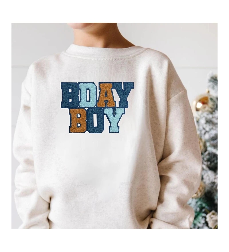 Sweet Wink Toddler Boys Birthday Patch Sweatshirt