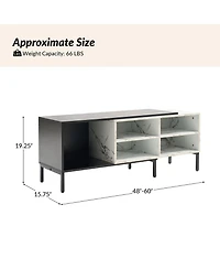 Mario Modern Expandable Tv Stand with Led Strip