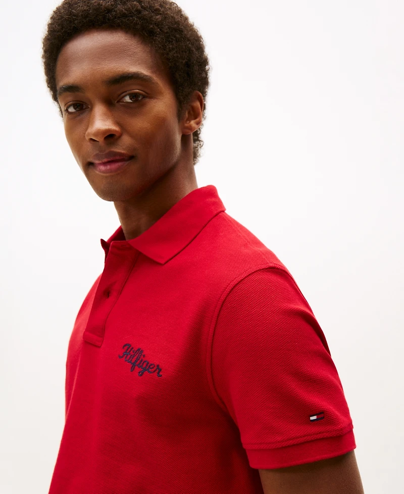 Tommy Hilfiger Men's Regular-Fit Logo Script Polo Shirt