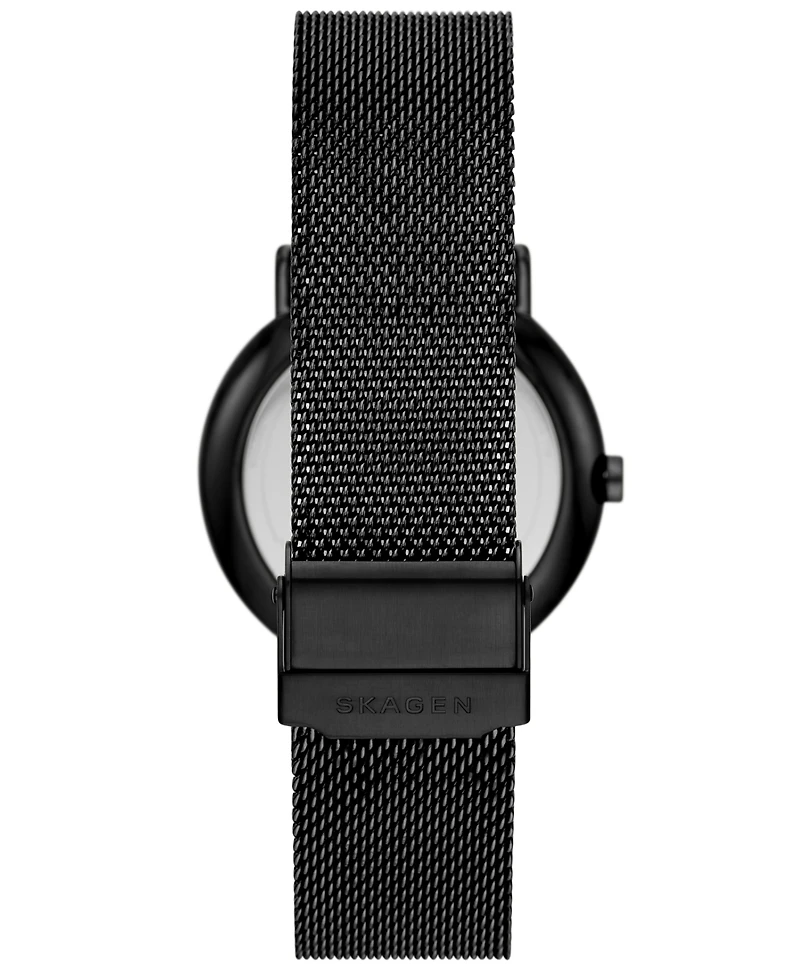 Skagen Men's Signatur Quartz Multifunction Black Stainless Steel Watch, 40mm