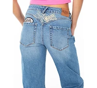 Von Dutch Women's Distressed Straight-Leg Jeans