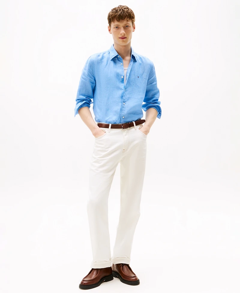 Tommy Hilfiger Men's Regular-Fit Pigment-Dyed Linen Shirt