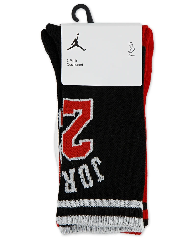 Jordan Big Boys 3-Pack Varsity Jersey Crew Socks
