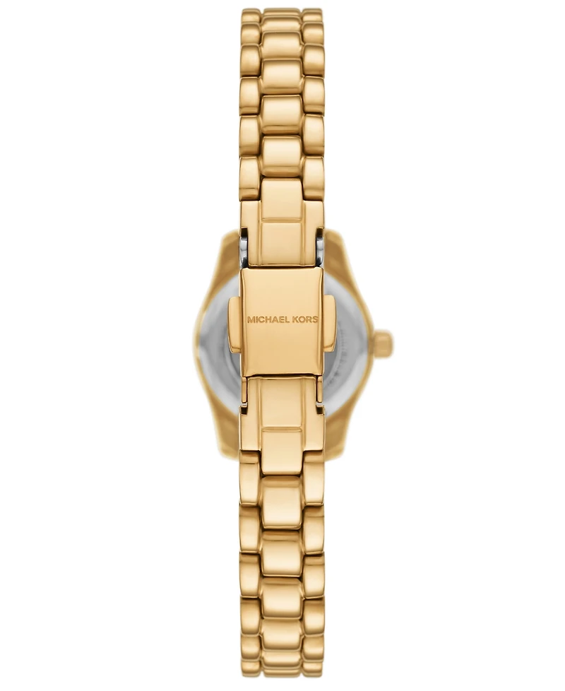 Michael Kors Women's Lexington Three-Hand Gold-Tone Stainless-Steel Watch, 19mm and Bracelet Gift Set