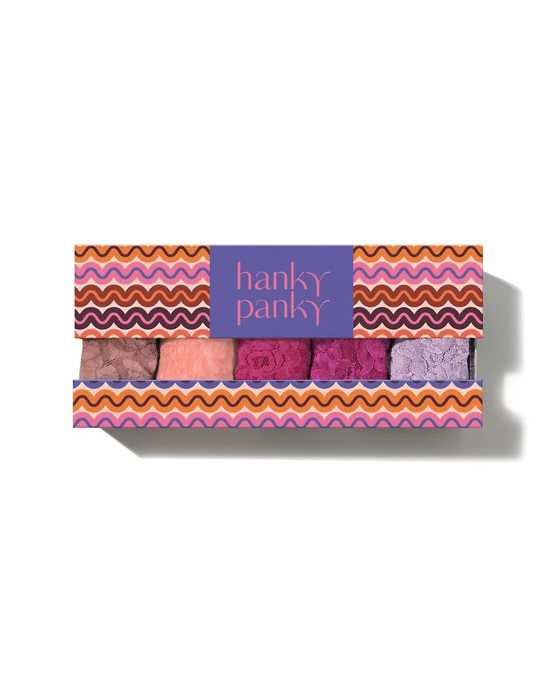 Hanky Panky Women's Signature Lace Original Rise Thong 5pack Panty