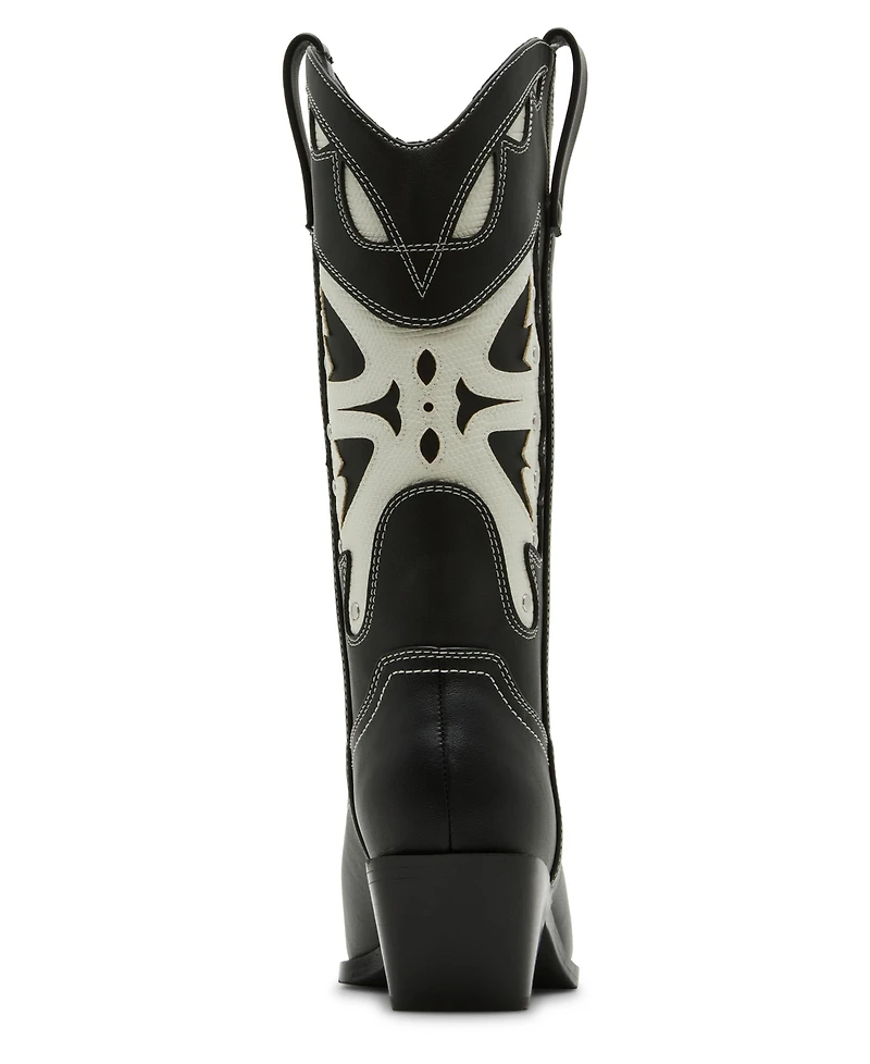 Madden Girl Women's Saloonn Novelty Cowboy Boots