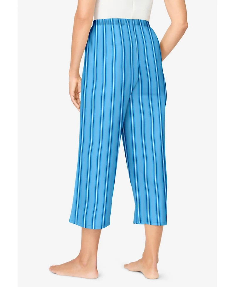 Dreams & Co. Women's Woven Sleep Capri Pant