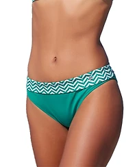 Lascana Women's Chevron Fold Over Bikini Swimsuit Bottom